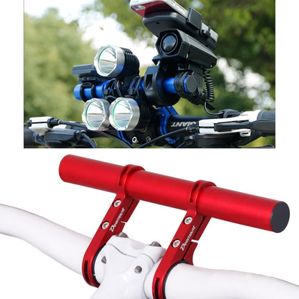 HLD-208 Mountainous Bicycle Aluminium Alloy Handlebar Extension Frame Flashlight Bracket (Red)-garmade.com