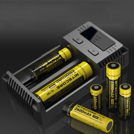 Nitecore NEW i2 Intelligent Digi Smart Charger with LED Indicator for 14500, 16340 (RCR123), 18650, 22650, 26650, Ni-MH and Ni-Cd (AA, AAA) Battery-garmade.com