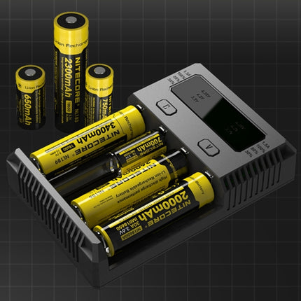Nitecore NEW i4 Intelligent Digi Smart Charger with LED Indicator for 14500, 16340 (RCR123), 18650, 22650, 26650, Ni-MH and Ni-Cd (AA, AAA) Battery-garmade.com