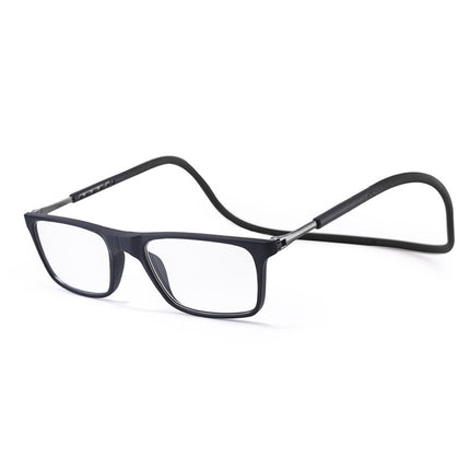 Anti Blue-ray Adjustable Neckband Magnetic Connecting Presbyopic Glasses, +3.00D(Black)-garmade.com