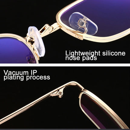 Folding Anti Blue-ray Presbyopic Reading Glasses with Case & Cleaning Cloth, +1.00D(Gold)-garmade.com