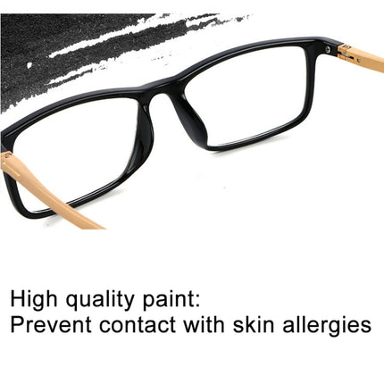 Black Frame Spring Hinge Anti Fatigue & Blue-ray Presbyopic Glasses, +1.00D-garmade.com