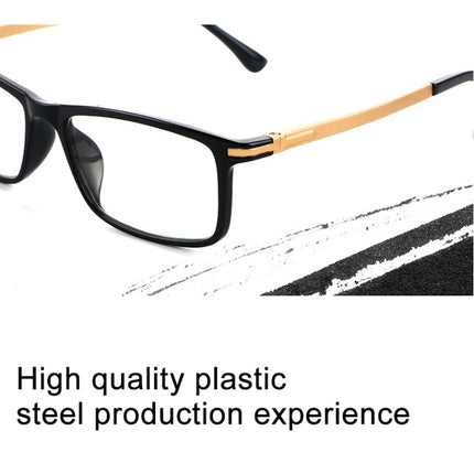 Black Frame Spring Hinge Anti Fatigue & Blue-ray Presbyopic Glasses, +1.50D-garmade.com