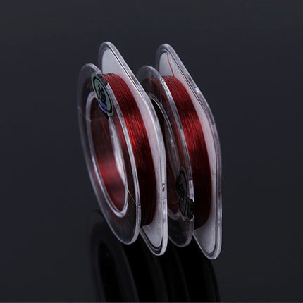1.5C 0.203mm 2.46kg Nodules Tension 2.99kg Straight Line Tension 50m Strong Imported Raw Silk Nylon Fishing Line (Red)-garmade.com