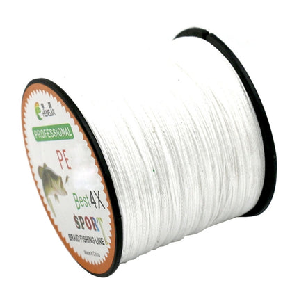 HENGJIA 8.0# 0.50mm 80LB 40.8kg Tension 500m Extra Strong 4 Shares Braid PE Fishing Line Kite Line(White)-garmade.com