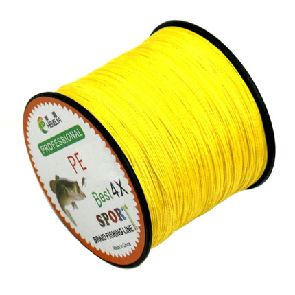 HENGJIA 8.0# 0.50mm 80LB 40.8kg Tension 500m Extra Strong 4 Shares Braid PE Fishing Line Kite Line(Yellow)-garmade.com