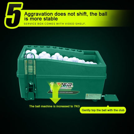 PGM Golf Ball Dispenser Automatic Tee Up Machine with Club Rack, Size: 62x32x32cm(Green)-garmade.com
