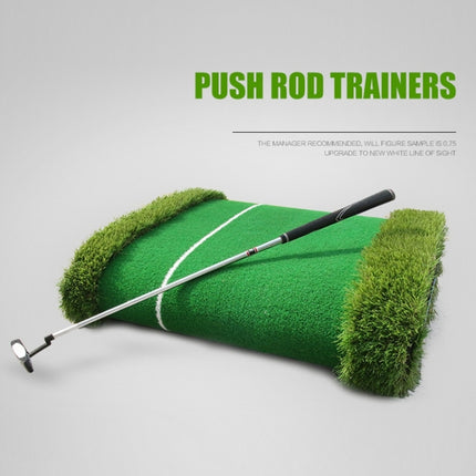 PGM Golf Double Colors Putting Mat Push Rod Trainer, Size: 75x300cm(Green)-garmade.com