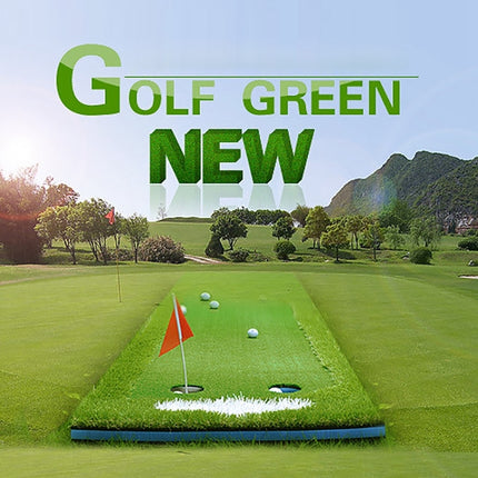 PGM Golf Double Colors Putting Mat Push Rod Trainer, Size: 75x300cm(Green)-garmade.com