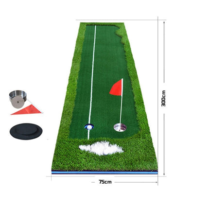 PGM Golf Four Colors Putting Mat Push Rod Trainer, Size: 75x300cm(Green)-garmade.com