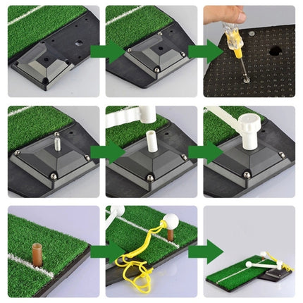 PGM Golf 66 Grass Putting Mat Push Rod Trainer, Size: 48x23cm(Black)-garmade.com