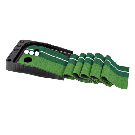 PGM Golf Mini Putting Mat Push Rod Trainer 2.5m, without Auto Ball Return Fairway (Green)-garmade.com