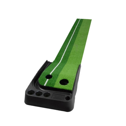 PGM Golf Putting Mat Push Rod Trainer 2.5m, with Three Soft Balls & Three Bicolor Balls, without Auto Ball Return Fairway (Green)-garmade.com