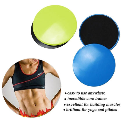 1 Pair 17.8cm Fitness Exercise Core Training Abdominal Workout Gliding Discs Sliding Disc-garmade.com