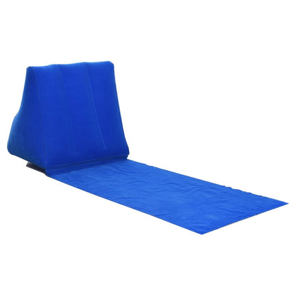 Outdoor Beach PVC Thick Flocked Beach Mat Inflatable Triangle Pad, Size: 150x38x46cm (Blue)-garmade.com