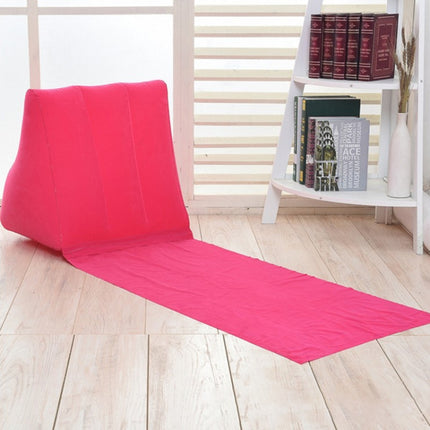 Outdoor Beach PVC Thick Flocked Beach Mat Inflatable Triangle Pad, Size: 150x38x46cm (Rose Red)-garmade.com