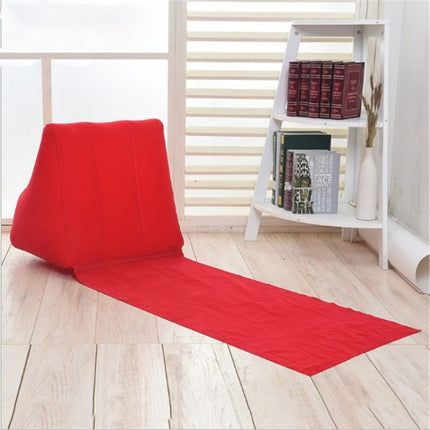 Outdoor Beach PVC Thick Flocked Beach Mat Inflatable Triangle Pad, Size: 150x38x46cm (Red)-garmade.com