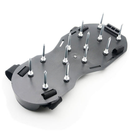Garden Lawn Garden Tools Grass Ripper Spiked Shoes with 4 Plastic Buckles (Green)-garmade.com