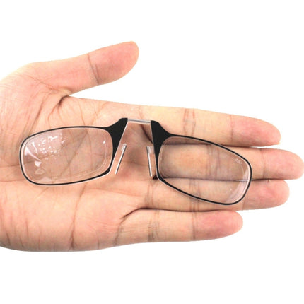 Ultra Thin High-definition Nose Resting Pocket Presbyopic Hypermetropic Reading Glasses, +1.50D(Black)-garmade.com
