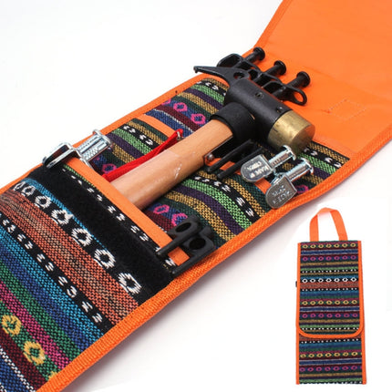 Hiking Camping Ethnic Style Tent Hammers Bag Portable Tent Nail Pegs Storage Case Pouch-garmade.com