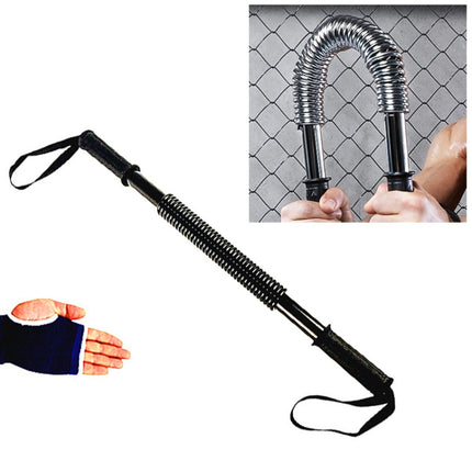 50kg Spring Hand Grips Arm Strength Brawn Training Device + Hand Guard Set (Black)-garmade.com