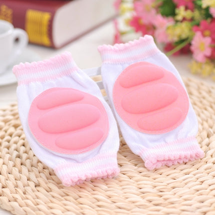 One Pair Ventilated Children Baby Crawling Walking Knee Guard Elbow Guard Protecting Pads(Pink)-garmade.com