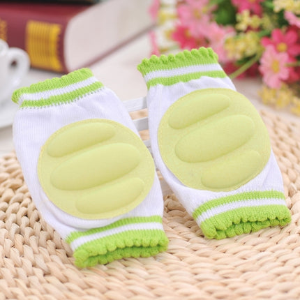 One Pair Ventilated Children Baby Crawling Walking Knee Guard Elbow Guard Protecting Pads(Green)-garmade.com