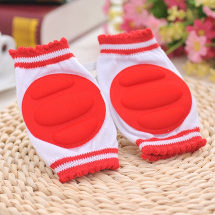 One Pair Ventilated Children Baby Crawling Walking Knee Guard Elbow Guard Protecting Pads(Red)-garmade.com