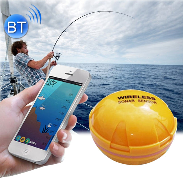 Bluetooth Fish Detector 125KHz Sonar Sensor 0.6-36m Depth Locator Fishes Finder Alarm for iOS & Android Mobile Phones-garmade.com