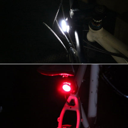 HJ-03050LM COB Lamp Bead USB Charging Four-speed Dimming Waterproof Bicycle Headlight + Taillight Set-garmade.com