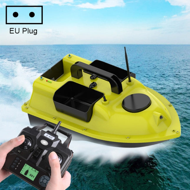 D18B GPS Outdoor Double Motors Fishing Bait Boat with 3 Bait Containers , EU Plug-garmade.com