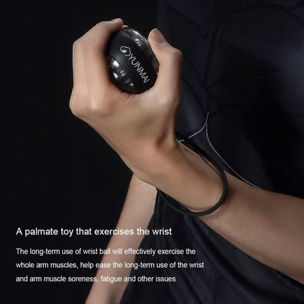 Original Xiaomi Yunmai Wrist Trainer LED Gyroball Essential Spinner Gyroscopic Forearm Exerciser Gyro Ball(Black)-garmade.com