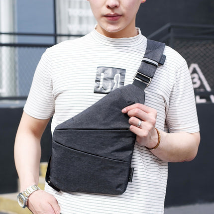 Multi-Function Portable Anti-theft Polyester Business Chest Bag Outdoor Sports Left Shoulder Bag for Men (Grey)-garmade.com