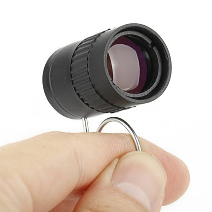 2.5x17.5mm Mini Pocket Miniature Telescope with Finger Buckle (Black)-garmade.com