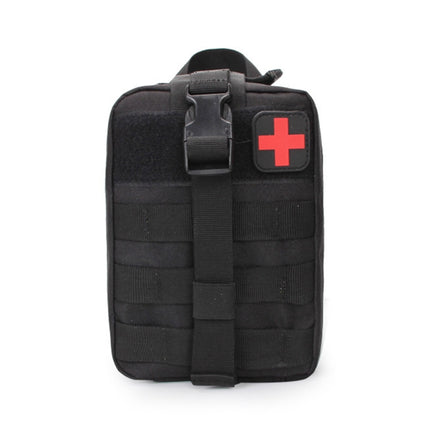Waterproof Oxford Cloth + Nylon Outdoor Travel Portable First Aid Kit(Black)-garmade.com