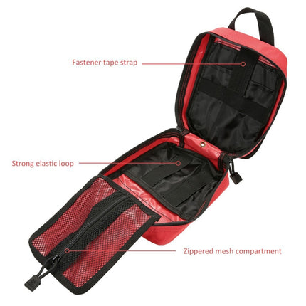 Outdoor Travel Portable First Aid Kit (Red)-garmade.com