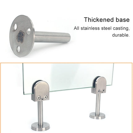 201 Stainless Steel Glass Fish Mouth Support Rod Fixing Clip with 14x80mm Rod, Specification: L-garmade.com
