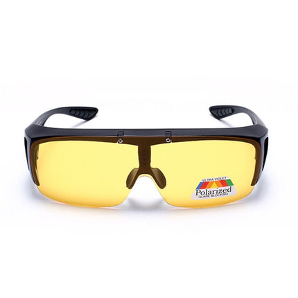 Men Short-sighted Sunglasses Polarized Driving Night Vision Glasses, with Turn-up Dual-purpose Function-garmade.com