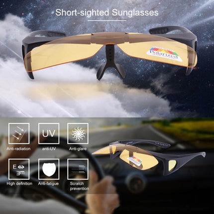 Men Short-sighted Sunglasses Polarized Driving Night Vision Glasses, with Turn-up Dual-purpose Function-garmade.com