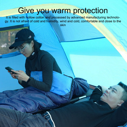 AOTU AT6101 1.6kg Outdoor Camping Stitchable Envelope Warm Sleeping Bag(Navy Blue)-garmade.com