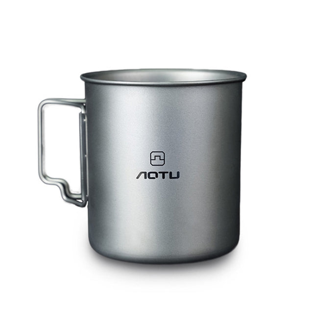 AOTU AT6652-1 Outdoor Portable Titanium Cup 750ml(Silver)-garmade.com