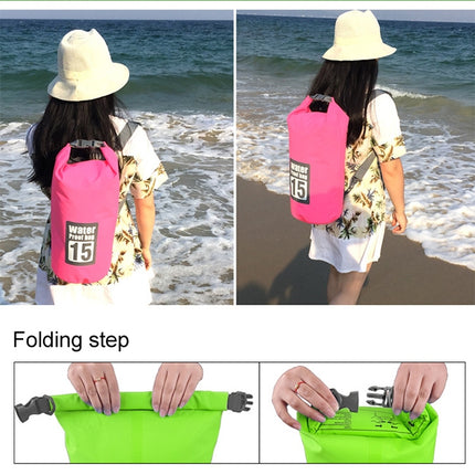 Outdoor Waterproof Dry Dual Shoulder Strap Bag Dry Sack, Capacity: 5L (Orange)-garmade.com