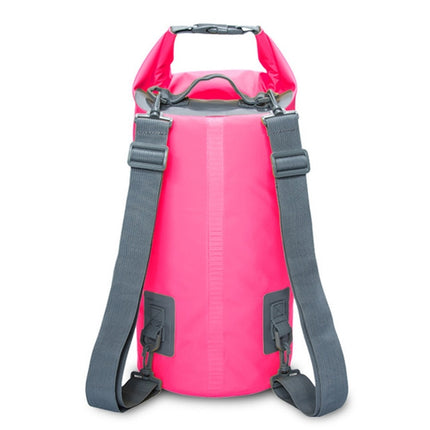 Outdoor Waterproof Dry Dual Shoulder Strap Bag Dry Sack, Capacity: 10L (Pink)-garmade.com