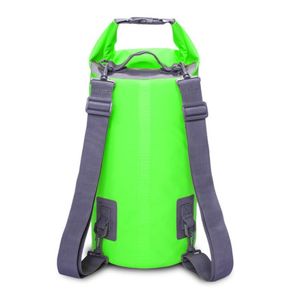 Outdoor Waterproof Dry Dual Shoulder Strap Bag Dry Sack, Capacity: 10L (Green)-garmade.com