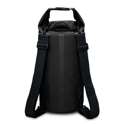 Outdoor Waterproof Dry Dual Shoulder Strap Bag Dry Sack, Capacity: 20L (Black)-garmade.com