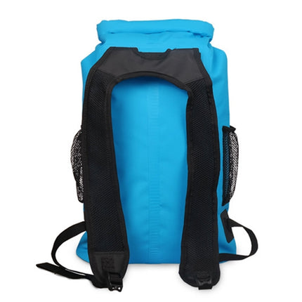 Outdoor Waterproof Dry Dual Shoulder Strap Bag Dry Sack PVC Barrel Bag, Capacity: 25L (Orange)-garmade.com