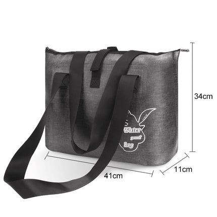 Outdoor Wear-resistant Waterproof Shoulder Bag Dry and Wet Separation Swimming Bag (Dark Gray)-garmade.com