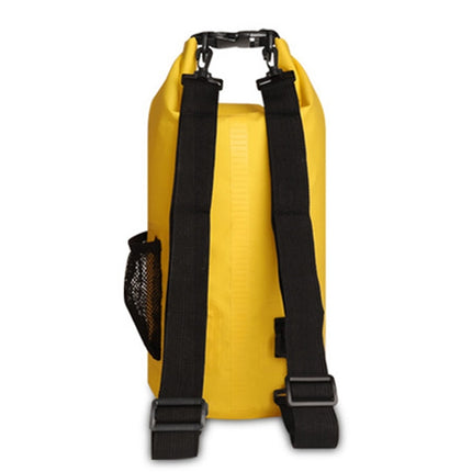 Outdoor Waterproof Dry Dual Shoulder Strap Bag Dry Sack PVC Barrel Bag, Capacity: 10L(Yellow)-garmade.com