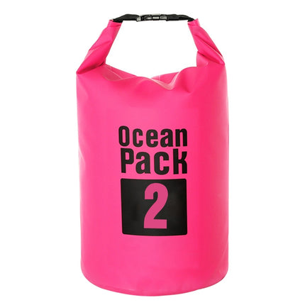 Outdoor Waterproof Bag Dry Sack PVC Barrel Bag, Capacity: 2L (Pink)-garmade.com