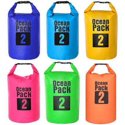 Outdoor Waterproof Bag Dry Sack PVC Barrel Bag, Capacity: 2L (Pink)-garmade.com